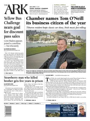 Front page of The Ark, July 6, 2016