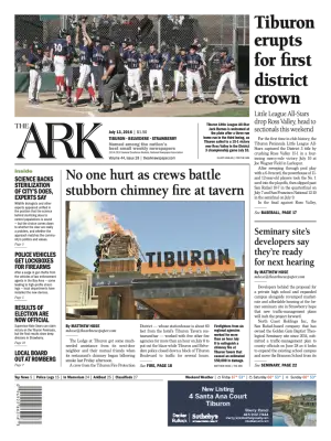 Front page of The Ark, July 13, 2016