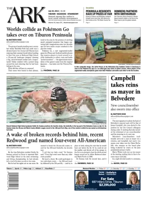 Front page of The Ark, July 20, 2016