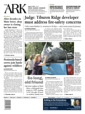 Front page of The Ark, August 3, 2016