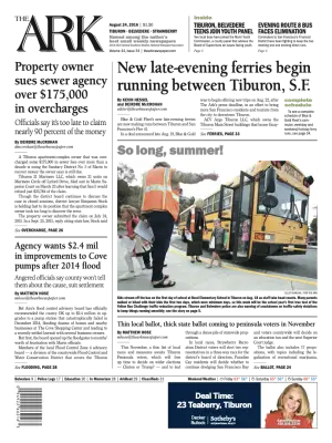 Front page of The Ark, August 24, 2016
