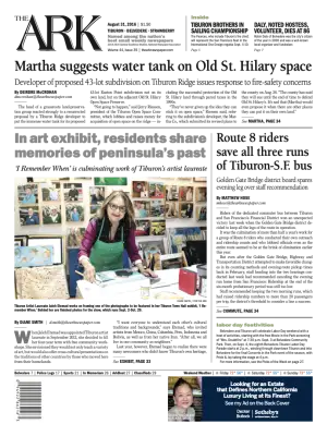 Front page of The Ark, August 31, 2016