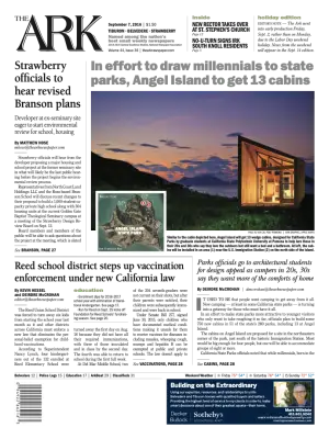 Front page of The Ark, September 7, 2016