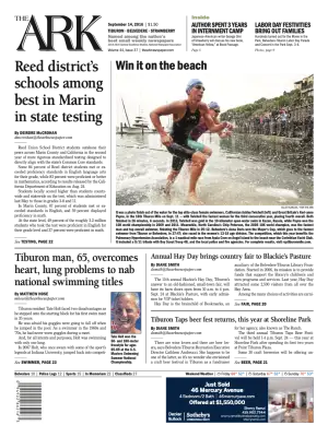 Front page of The Ark, September 14, 2016