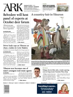 Front page of The Ark, September 28, 2016