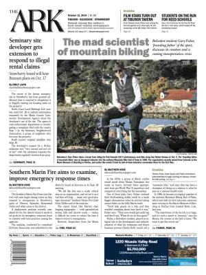 Front page of The Ark, October 12, 2016