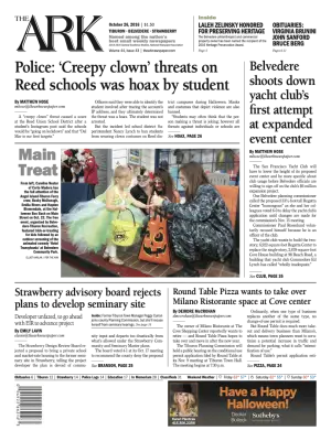 Front page of The Ark, October 26, 2016