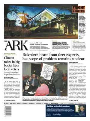Front page of The Ark, November 2, 2016