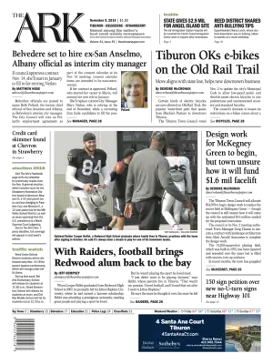 Front page of The Ark, November 9, 2016
