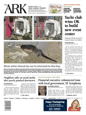 Front page of The Ark, November 23, 2016