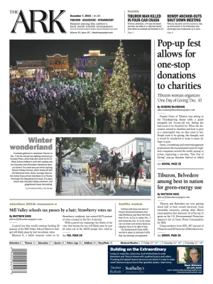 Front page of The Ark, December 7, 2016