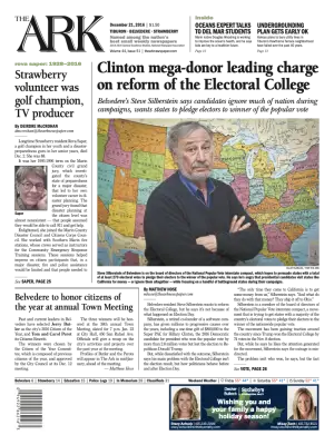 Front page of The Ark, December 21, 2016