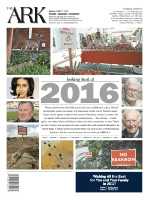 Front page of The Ark, January 4, 2017
