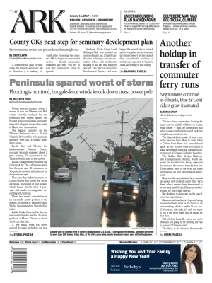 Front page of The Ark, January 11, 2017