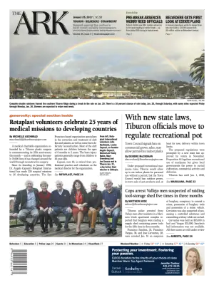 Front page of The Ark, January 25, 2017