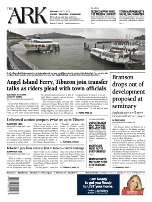 Front page of The Ark, February 8, 2017