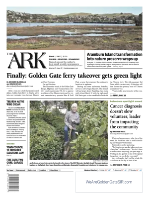 Front page of The Ark, March 1, 2017