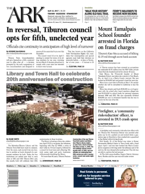 Front page of The Ark, April 12, 2017