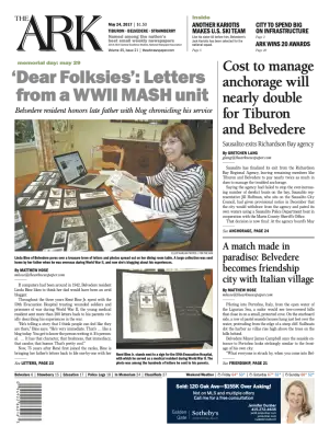 Front page of The Ark, May 24, 2017