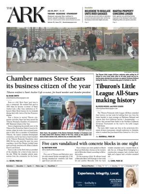 Front page of The Ark, July 26, 2017