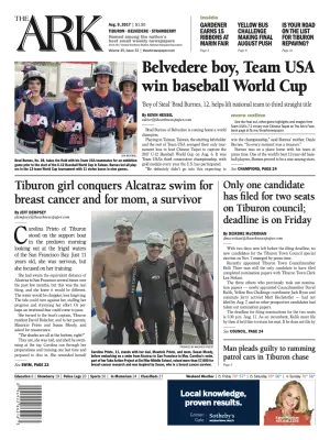 Front page of The Ark, August 9, 2017