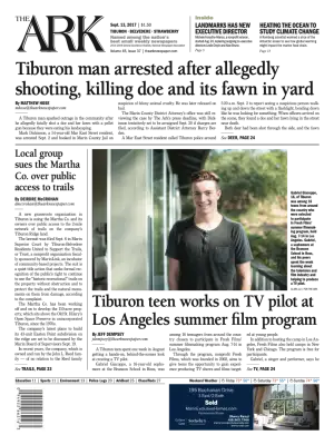 Front page of The Ark, September 13, 2017