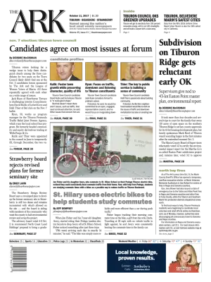 Front page of The Ark, October 11, 2017