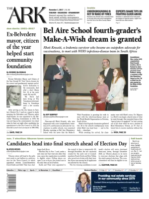 Front page of The Ark, November 1, 2017
