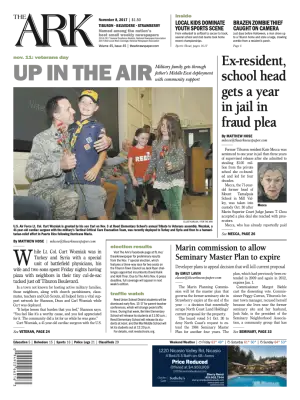 Front page of The Ark, November 8, 2017