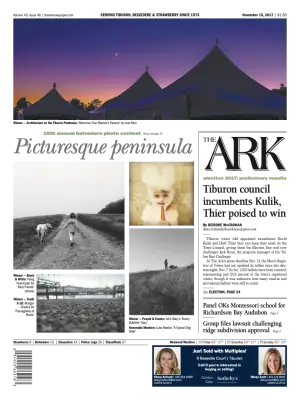 Front page of The Ark, November 15, 2017