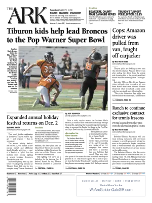 Front page of The Ark, November 29, 2017