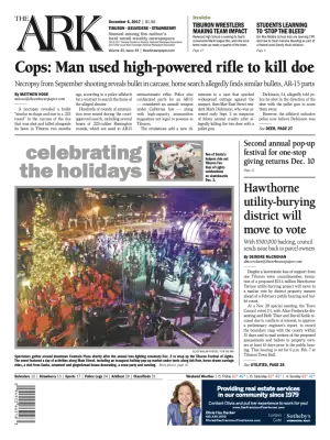 Front page of The Ark, December 6, 2017