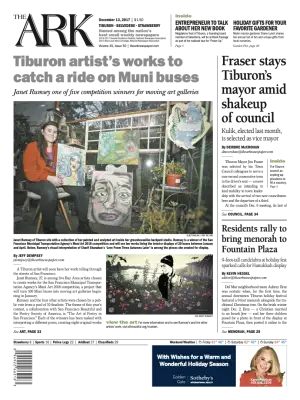 Front page of The Ark, December 13, 2017