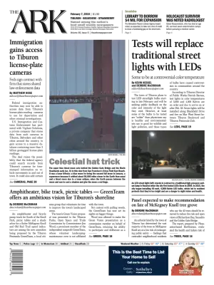 Front page of The Ark, February 7, 2018