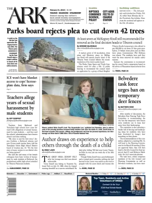 Front page of The Ark, February 21, 2018