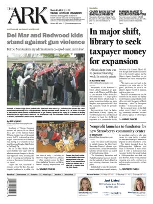 Front page of The Ark, March 21, 2018