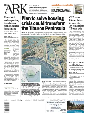 Front page of The Ark, April 4, 2018