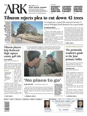 Front page of The Ark, May 9, 2018