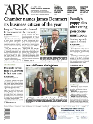 Front page of The Ark, July 4, 2018