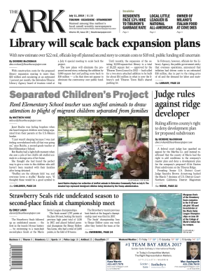 Front page of The Ark, July 11, 2018