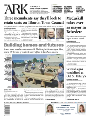 Front page of The Ark, July 18, 2018