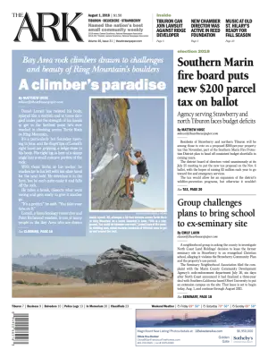 Front page of The Ark, August 1, 2018