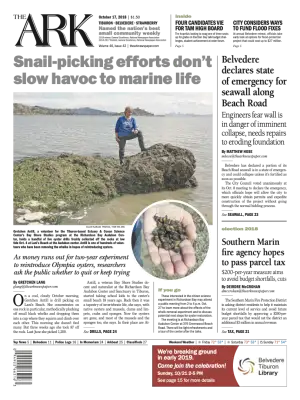 Front page of The Ark, October 17, 2018