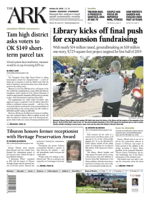 Front page of The Ark, October 24, 2018