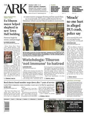 Front page of The Ark, November 7, 2018