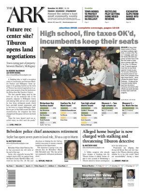 Front page of The Ark, November 14, 2018