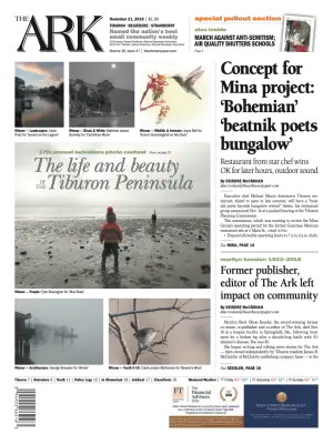 Front page of The Ark, November 21, 2018