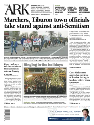 Front page of The Ark, December 5, 2018