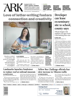 Front page of The Ark, December 26, 2018