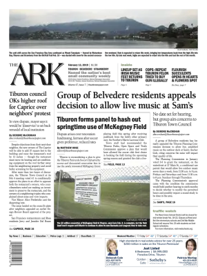 Front page of The Ark, February 13, 2019